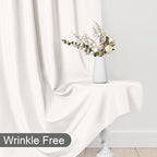 DWCN 10x8 FT Ivory Backdrop Curtains for Parties, Photography Backdrop Drapes with Rod Pockets for Wedding Decorations Stage Birthday Family Gatherings, 2 Panels 5ft x 8ft