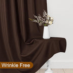 DWCN 10x7 FT Backdrop Curtains for Parties, Photography Backdrop Drapes with Rod Pockets for Wedding Decorations Stage Birthday Family Gatherings, 2 Panels 5ft x 7ft, Brown
