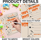 Halloween Party Invitations, Ghost Spooktacular Halloween Party Fill in Invites Cards With Envelopes (20 Count), Double Sided Design