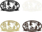 Personalized Deer Metal Cabin Sign | Custom Metal Sign | Personalized Camping Signs | Deer Hunter Gift | Custom Signs Outdoor Metal | Custom Family Name Sign | Cabin Decor | Porch Sign