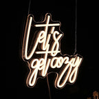 Let's Get Cozy Neon Signs, Wall Decor, Warm White Led Signs Usb Powered, Living Room Decor, Game Room Decor, For Adult Boys Girls Bedroom Restaurant Bar Hotel Party Birthday (13×12.6 in)