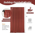 10 x 7 Feet Rust Backdrop Curtain for Partie, Background Curtains for Photoshoot, Birthday, Wedding, Halloween, Thanksgiving, Christmas Day, New Year Party Decorations 5Ft x 7Ft, 2 Panels