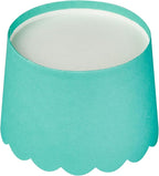 Panificio 10 Ounce Cupcake Wrappers, 200 Scalloped Baking Cups - Oven-Ready, Greaseproof, Turquoise Paper Cupcake Liners, Disposable, For Birthdays, Baby Showers, Or Weddings - Restaurantware