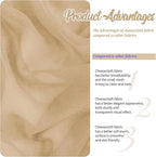 4 Panels Beige Cheesecloth Draping Fabric 35" x 20FT Gauze Fabric Arch Drapes for Wedding Reception Sheer Backdrop Photo Background Household Curtain or Outdoor Curtain