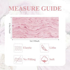 Asee'm 3pcs Cheesecloth Table Runner 120 Inches Blushing Pink Boho Gauze Cheese Cloth Runner 10FT Rustic Sheer Fall Table Runners for Thanksgiving Wedding Baby Shower Holiday Party Decoration