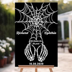 Halloween Wedding Welcome Sign, Gothic Welcome Sign Black Burgundy Wedding Sign, Wedding Sign Halloween Wedding, Gothic Wedding, Wedding Welcome Signs For Ceremony, Wedding Sign