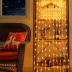 AWQ 300 LED 6.6ft x 9.8ft Window Curtain String Light Window Fairy Lights 8 Modes for Christmas Wedding Home Garden Bedroom Outdoor Indoor Wall Decor (Warm White)