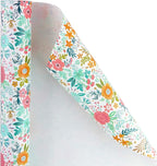 WRAPAHOLIC 30 Inch Jumbo Floral Wrapping Paper - 30 Inch x 33 Feet - Spring Summer Garden Flower Design Perfect for Wedding, Bridal Shower, Birthday, Baby Shower