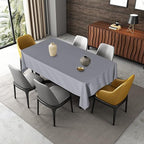 Fitable Rectangle Tablecloth Stain and Wrinkle Resistant Washable Polyester Table Cloth for Buffet Parties and Camping (54x108 inch, Light Grey)