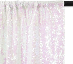 Eternal Beauty White Iridescent Sequin Backdrop, 6x8 Ft Glitter Background Curtains for Shimmer Photography Party Wedding Birthday Back Drop Decor
