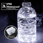 pozzolanas 50 Pack White Battery Operated String Lights - 7ft Waterproof Fairy Lights with 20 LEDs for Home, Mason Jar, Party, Wedding, Halloween, Christmas Decorations