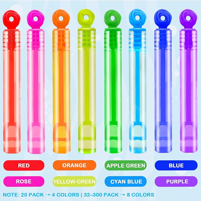 Halloween Party Goodie Bag Stuffer Fillers for Kids, 32 Pack Mini Bubble Wand Toys Gifts for Toddlers, Small Basket Pinata Birthday Camping Wedding Party Favors Supplies Classroom School Stuff Prizes