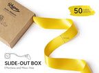 Yellow Ribbon 1-1/2 Inch x 50 Yards Double-Faced Satin Ribbons for Crafts Gift Wrapping Flower Bouquet Wedding Paper Holiday Decorating