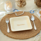 Mrs. and Mrs. Disposable Wedding Plates – Rustic, Compostable Alternative to Plastic Plates for Wedding Receptions, Engagement Parties, and Rehearsal Dinners (Appetizer, 50-Pack)