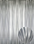 GOER 3.2 ft x 8.2 ft Metallic Tinsel Foil Fringe Curtains Party Photo Backdrop Party Streamers for Birthday,Graduation,New Year Eve Decorations Wedding Decor (3 Pcs,Matte Silver,Thick Material)