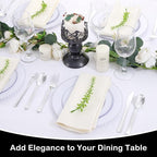 Supernal 180 pieces Silver Plastic Silverware, Disposable Plastic Silverware Heavy Duty, Silver Disposable Cutlery Sets Include 60 Forks, 60 Knives and 60 Spoons Suitable for Birthday, Party, Wedding
