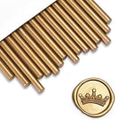 UNIQOOO Mini Glue Gun Sealing Wax Sticks for Wax Seal Stamp - Metallic Antique Gold, Great for Wedding Invitations, Christmas Cards, Snail Mails, Wine Packages, Christmas Gift Ideas, Pack of 16