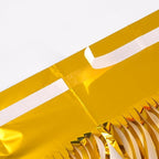 BRAVESHINE Gold Foil Fringe Backdrop Curtain - Metallic Tinsel Photo Backdrop Streamers for Men 50th Birthdays Decorations, Anniversary, Christmas, New Years, Engagement Party Decorations