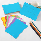 50 Pack Blank Kraft Cards Cardstock Thick Paper Brown Greeting Cards for DIY Gift Card Menus, Baby Shower and Wedding Invitations (Multicolored, 5x7IN)