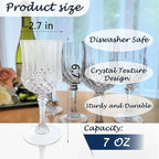 Plastic Wine Glasses，Plastic Goblets Vintage Style Cordial Drinking Glasses for Wedding Reception, Grand Event Party Supplies (100, transparent)