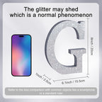TONIFUL 8 Inch Silver Glitter Letter G Table Centerpiece A-Z Silver Birthday Party Decorations,Silver Alphabet G for Birthday,Chrismas,Graduation,Bridal Shower,Wedding,Anniversary Party Supplies