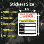 Custom Oil Change Stickers with Your Business Name - Auto Maintenance Service Reminder for Cars Vehicles Trucks Personalized Oil Change Stickers for Windshield 2 Inches（10-10000 pcs）