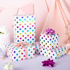 Yarcony Colorful Polka Dot Wrapping Paper,Gift Wrapping Paper, Rainbow Polka-Dot Gift Wrap for Present Packaing, Boy Girl Birthday, Party, Holiday,Christmas and Celebrations(17 Inch X 16.5 Feet)