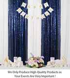 ShinyBeauty Sequin Backdrop Curtains 4 Panels Navy Blue 2FTx8FT Navy Blue Curtains Sequin Fabric Photo Backdrop Curtains Navy Blue Glitter Curtains for Party Baby Shower Backdrop Backgrounds