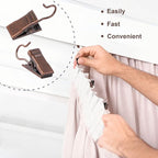 JANYUN 120 Pack Clip Hook Set Stainless Curtain Clips for Curtain Photos Home Decoration Art Craft Dispaly Hang Clip (Copper)