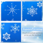 Skylety 40 Pieces Snowflake Balloons Bulk Winter Transparent Snowflake Latex Balloons for Christmas Birthday Wedding Party Decorations(Blue, Macaron Blue, Silver, Clear)