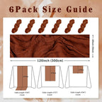 6 Pack Terracotta Cheesecloth Table Runner 10FT Boho Rustic Cheese Cloth Table Runner for Wedding 20 x 120 Inch Long Bridal Shower Baby Shower Gauze Fabric Sheer Birthday Party Table Decorations