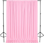 DWCN 10x8 FT Pink Backdrop Curtains for Parties, Photography Backdrop Drapes with Rod Pockets for Wedding Decorations Stage Birthday Family Gatherings, 2 Panels 5ft x 8ft