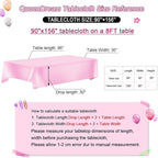 QueenDream Hot Pink Wedding Sequin Tablecloth 90 x 156 Inch Rectangle Glitter Table Cloth for Birthday Party Baby Shower Decor