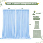 Baby Blue Tulle Backdrop Curtain for Parties Wedding,10ft x 10ft Wrinkle Free Curtain Backdrop,2 Layer Drapes for Backdrop,Polyester Back Drop for Bridal Shower Birthday Baby Shower Photography