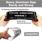 Custom Signs Outdoor Metal Sign - 12 x 8 Customized Personalized Aluminum Signs for Office, Home, Business, Decor, Custom Road Signs, Rust-Proof Sign (Colorful Text Box)