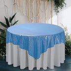 Fitable Sequin Tablecloth for Parties 60x60 Inch - Sparkle Glitter Table Cloth Laser Square Overlay for Wedding Baby Shower Ceremony Birthday Holiday Banquet Decor, Blue