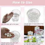 Floating Pearls for Centerpieces Vases, 250PCS No Hole Fake Pearl Beads and 4000PCS Water Beads for Vase Filler Floating Beads for Wedding Home Party Decoration (Rose Gold 8/14/20mm)