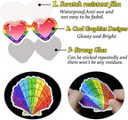 QTL Rainbow Stickers for Kids Pride Stickers for Water Bottles Laptop LGBT Waterproof Vinyl Packs 50Pcs