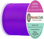 Mandala Crafts 13 Gauge Anodized Aluminum Craft Wire for Jewelry Making - 60 FT Colored Flexible Purple Wire - Bendable for Bonsai Armature Crafting Sculpting