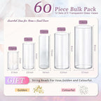 60pcs Glass Vase Cylinder Vases for Centerpieces Small Flower Glass Vases Home Decor Centerpiece Table Clear Flower Vase Decorations for Wedding＆Holiday 4,6,7.5,8,10 Inch Tall