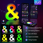 OJQ Light Up Letters LED Letter - Bedroom Lighted Colorful Alphabet Letter Music Sync Color Change - Christmas Birthday Gifts for Girl - Teen Girls Room Decor Gifts Party Home Wall Bedroom Decor