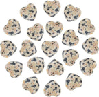 PATIKIL 20 Pcs Natural Heart Shaped Crystal Stone, 0.6 Inch Mini Polished Love Gemstone Crystal, Pocket Rock Engraved Worry Stones for Women Gifts Meditation, Spotted Black