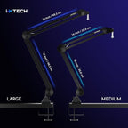 IXTECH Microphone Boom Arm Stand, Heavy Duty Adjustable Mic Stand with Cable Ties, Desk Mount Arm Stand for Gaming Streaming Podcasting.