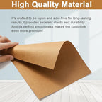 120 Sheets Brown Cardstock 8.5 x 11 Kraft Paper, 92lb Thick Printer Paper Card Stock for Greeting Cards, Stationery, Wrapper, Office Printing, Crafts, Invitations