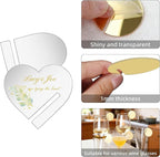 100 Pcs Wine Glass Name Tags, Personalized Wedding Drink Tags Reusable Circle Acrylic Labels Rim of Glass, Drink Markers to Write for Wedding Engagement Birthday Party Decorations