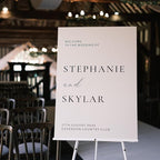 Welcome Wedding Sign Personalized, Luxury Wedding Sign Decorations Signage 12" X 18" (Small), 27" (Medium), 36" (Large), Plastic, Modern, Pole Mount, Weather