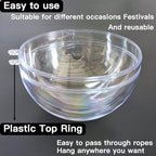 Jishi 10pk Clear Plastic Christmas Ornaments for Crafts Fillable DIY Christmas Ornaments Balls 4 Inch Acrylic Ornaments for Christmas Tree Decorations Hanging Christmas Decorations Home Decor Supplies