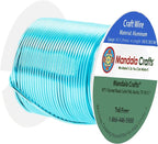 Mandala Crafts 16 Gauge Anodized Aluminum Craft Wire for Jewelry Making - 100 FT Colored Flexible Turquoise Wire - Bendable for Bonsai Armature Crafting Sculpting
