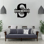 Personalized Metal Name Sign - Outdoor Name Sign - Last Name Signs - Custom Metal Monogram Sign - Metal Signs - Family Name Sign - Split Letter Metal Sign - Name Wall Decor - Monogram Gifts