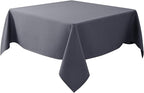 Biscaynebay Textured Fabric Square Tablecloth 54x54 Inch, Dark Grey Water Resistant Spill Proof Table Cloth Small Card Folding Table Covers for Dining, Kitchen, Wedding and Parties, Machine Washable